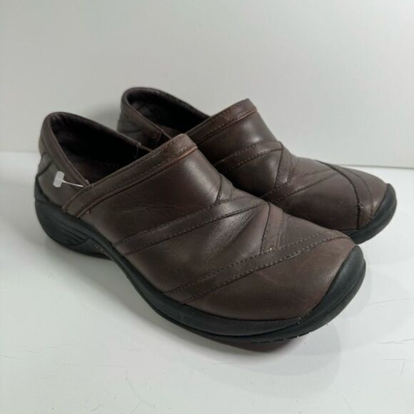 Merrell Encore Eclipse Brown Leather Slip On Clog Women's Size 7.5 Casual #G556 - Picture 1 of 9